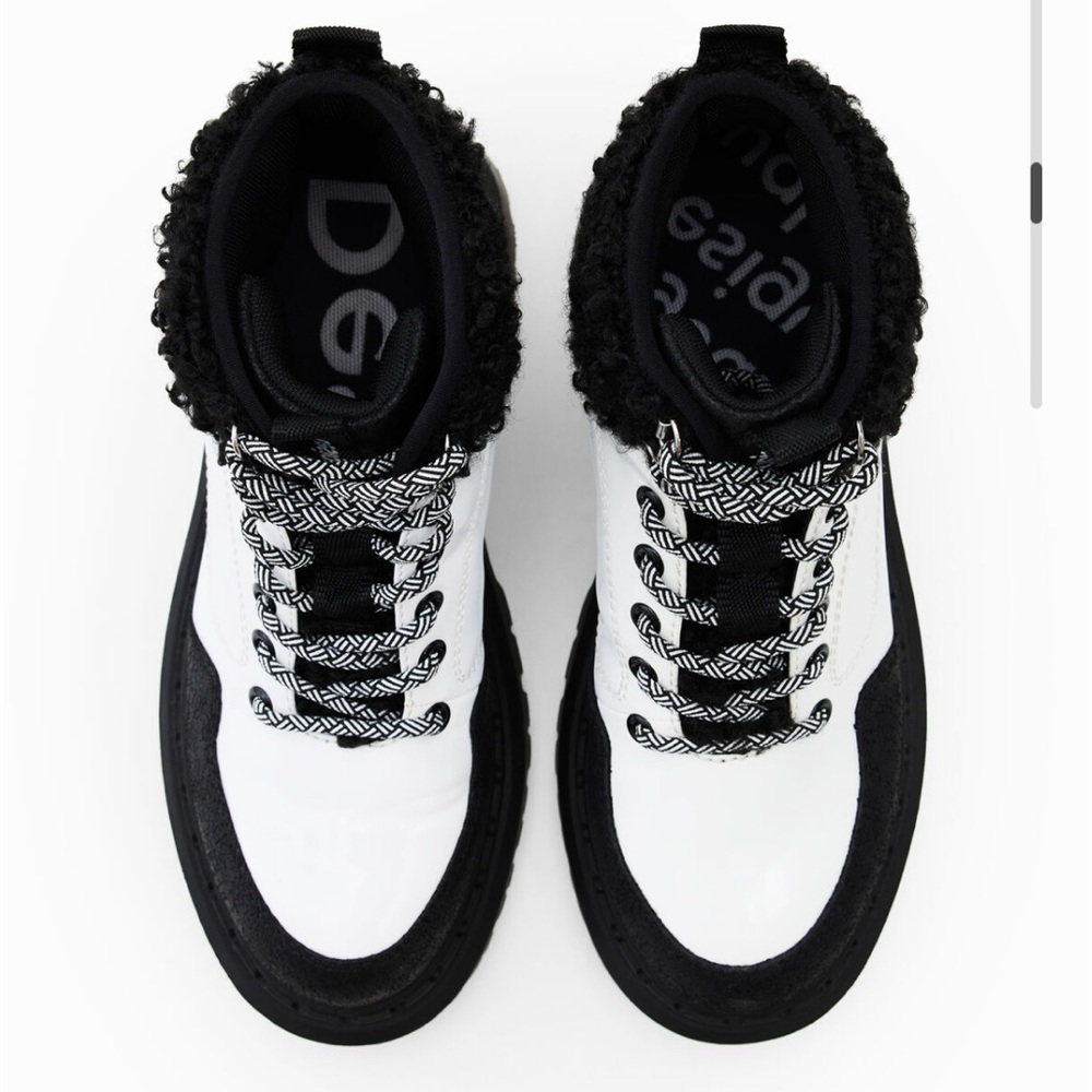 Desigual Lace-Up Trekking Boots Size 9 - Picture 3 of 17